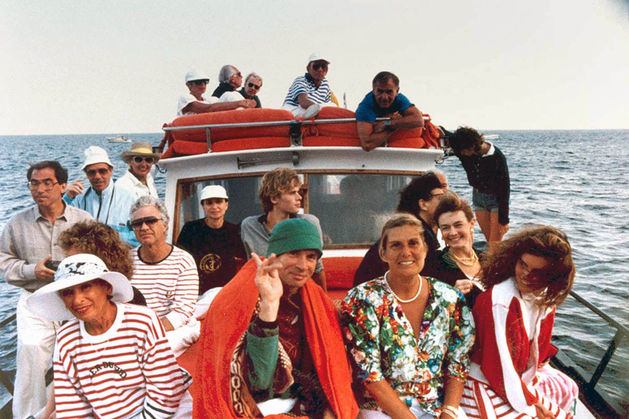 Le Isole Li Galli al largo di Positano in Costa d'Amalfi. Il ballerino Rudol'f Nureyev, con il suo team, in barca verso le isole